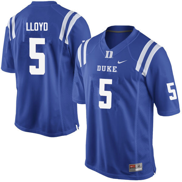 Duke Blue Devils #5 Johnathan Lloyd College Football Jerseys Sale-Blue